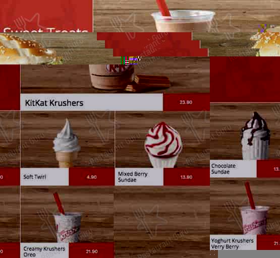 Menu de KFC Bree Street