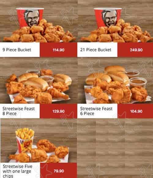 Menu de KFC Bree Street