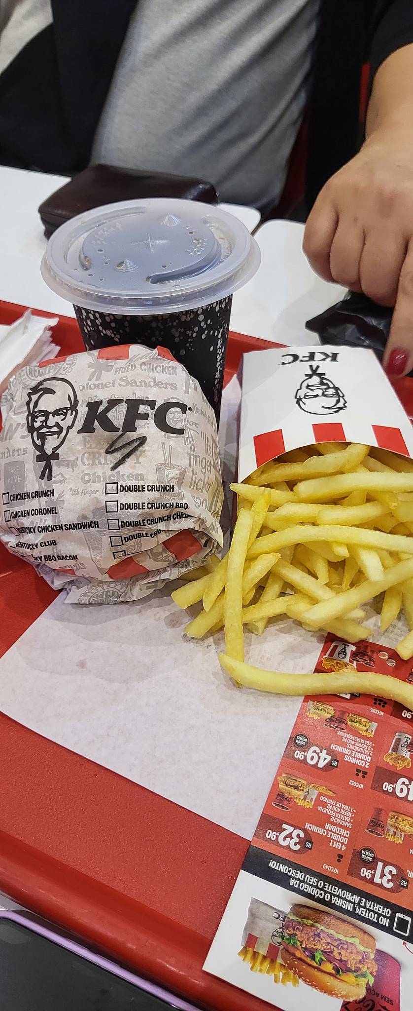 KFC cardápio