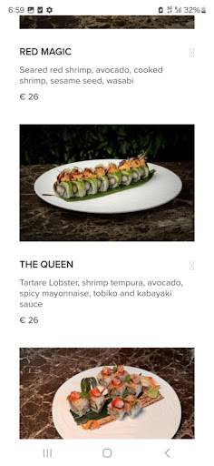 Menu di KOMO Fusionable Taste 