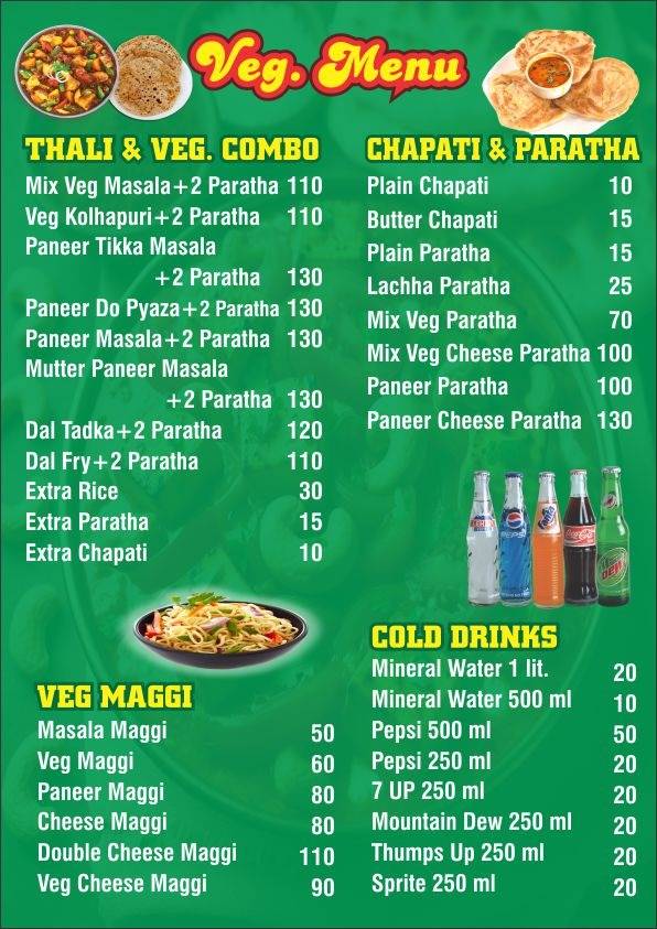 Kabab E Roll menu