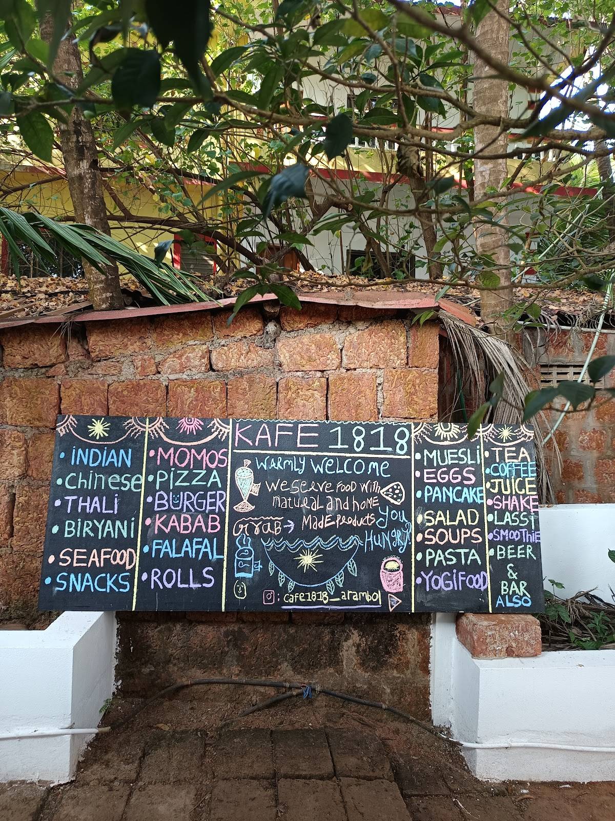 Kafe 1818 menu