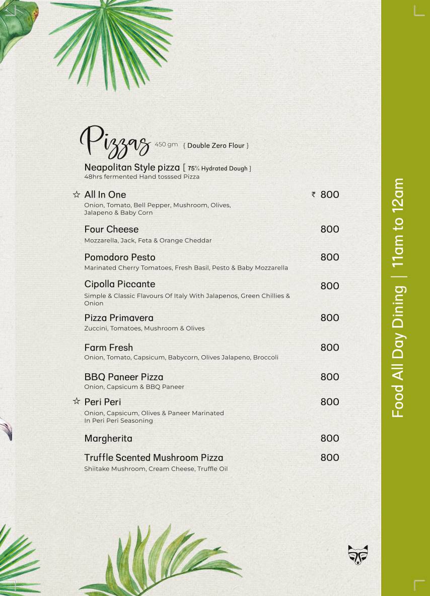 Kaffa Coffee Roasters menu