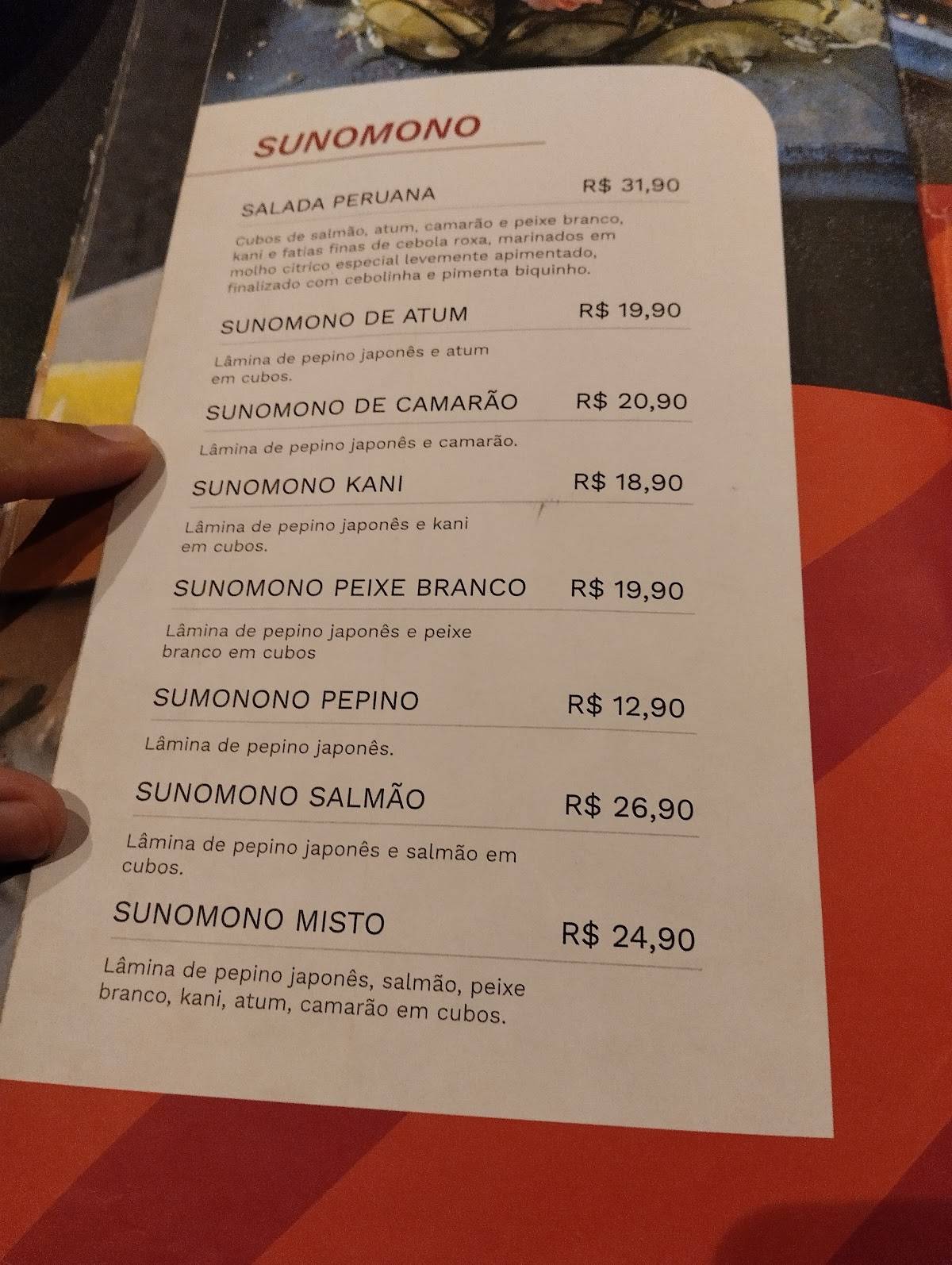 Kanpai Sushi Lounge cardápio