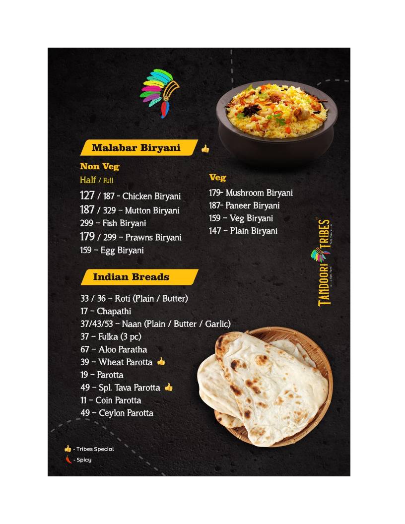 Tandoori Tribes & The Falooda Shop Karaikudi menu