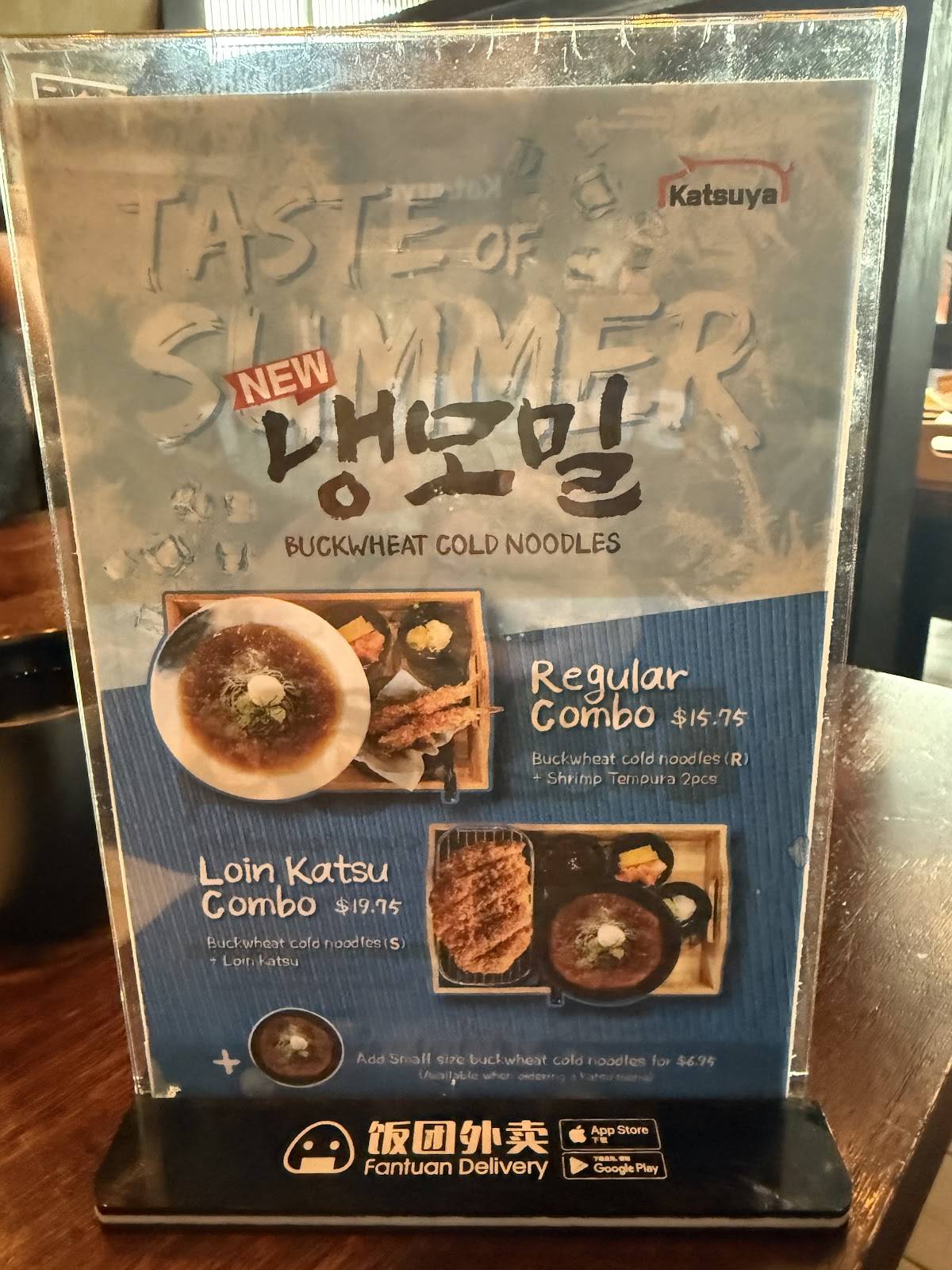 Menu de Katsuya