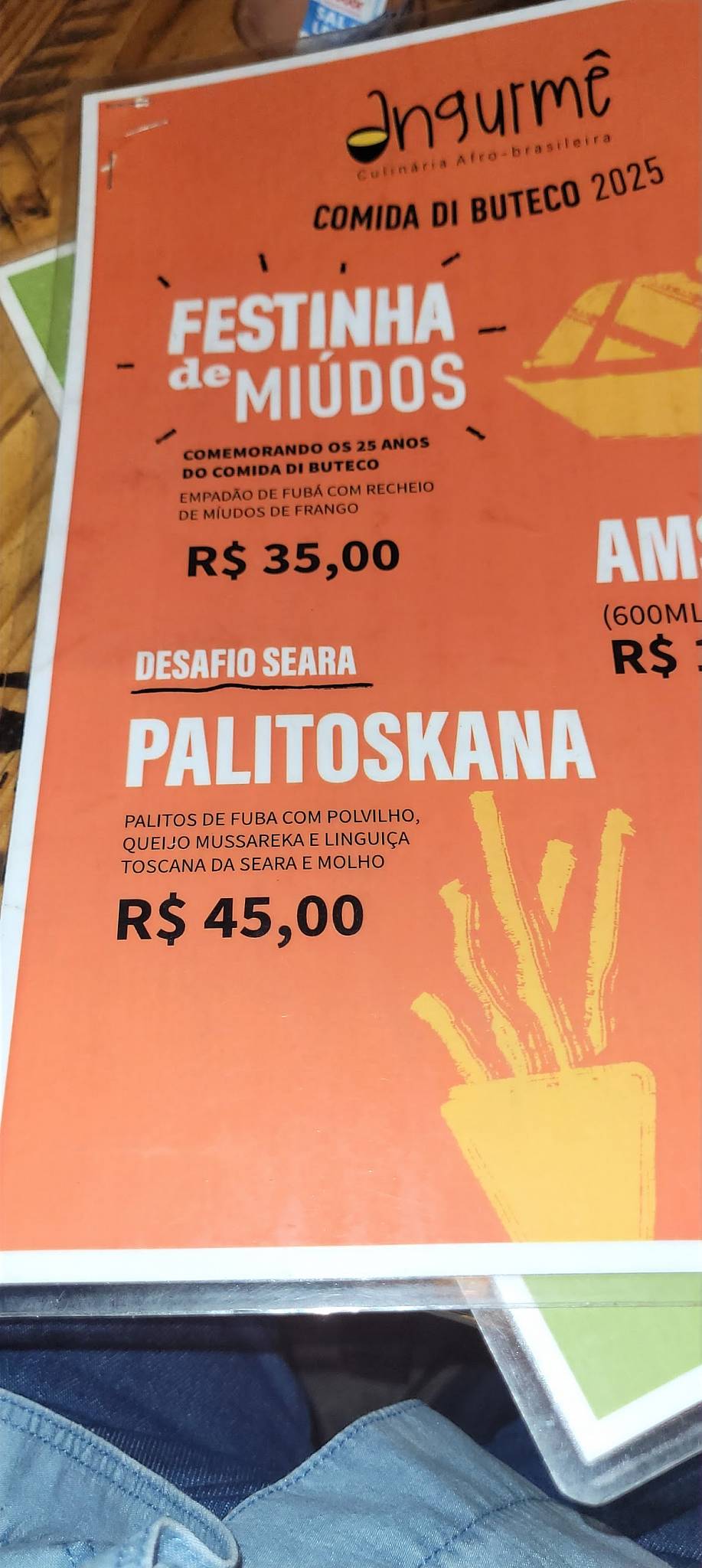 Kaza 123 cardápio