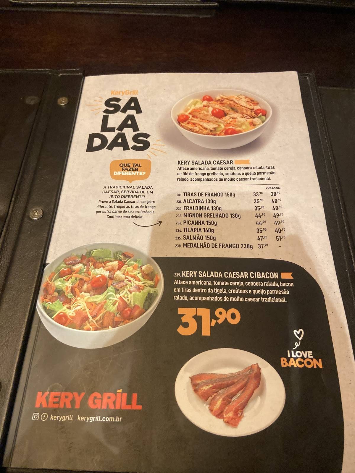 LDN Grill cardápio