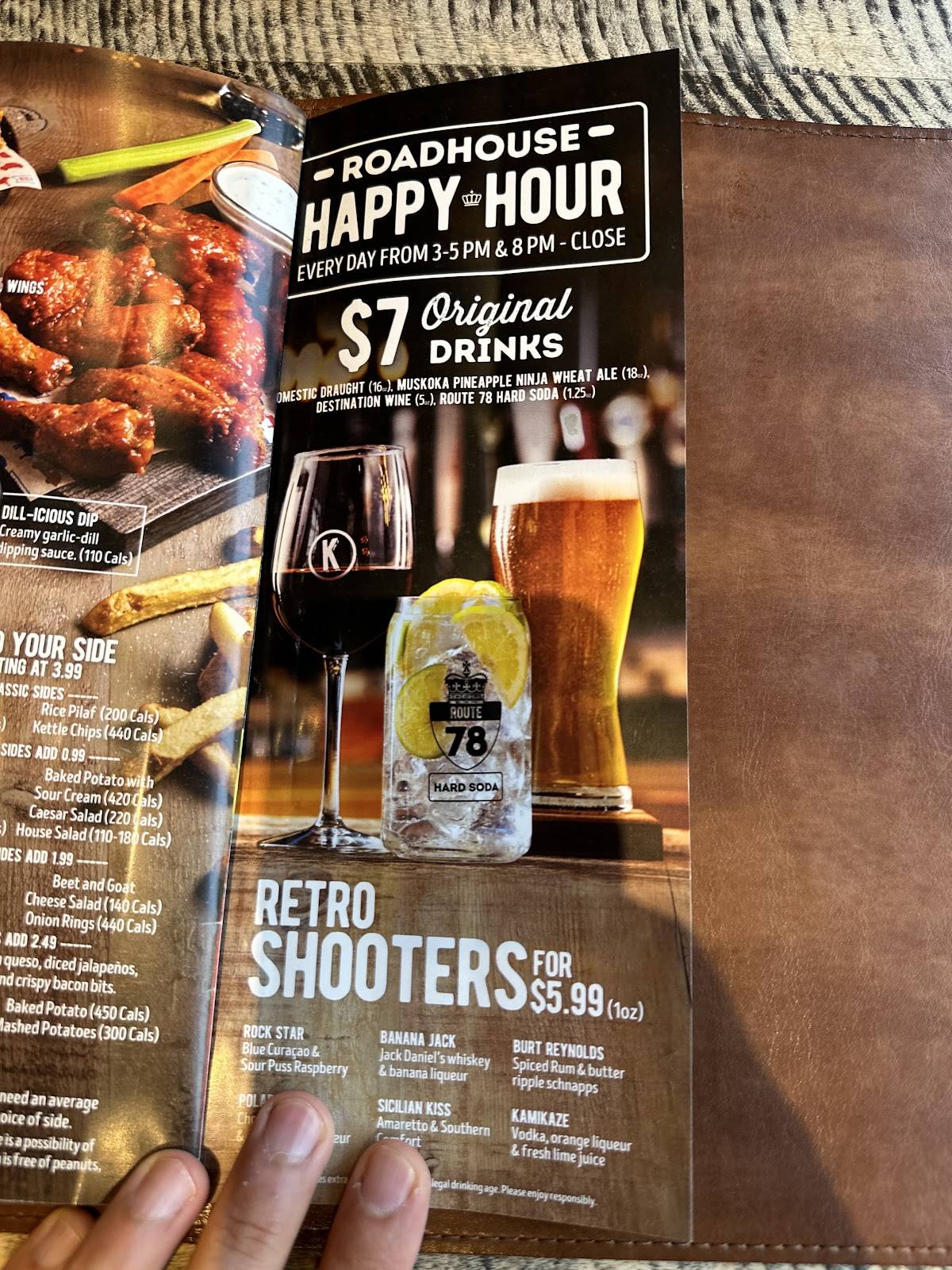 Menu de Kelseys Original Roadhouse Niagara Falls