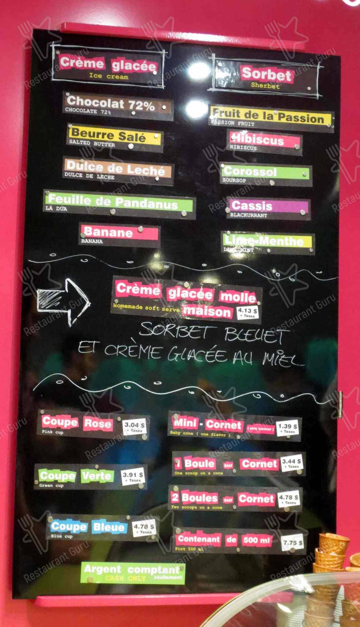 Menu de Kem Coba