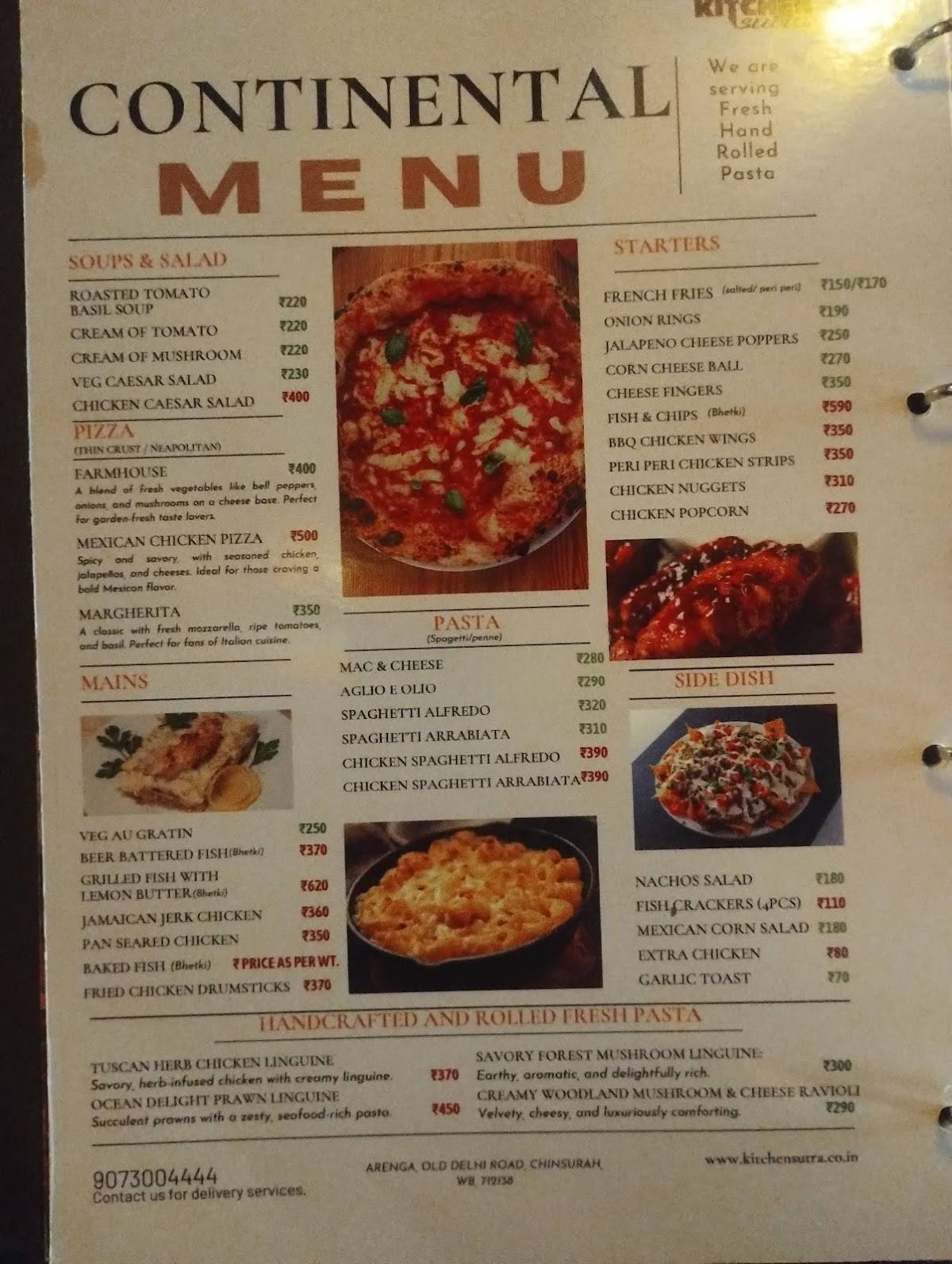 Kitchen Sutra menu
