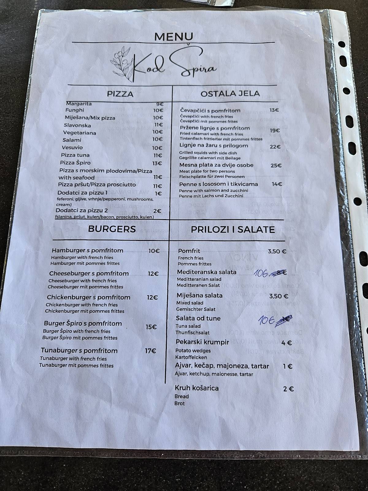 Menu di Kod Spira 