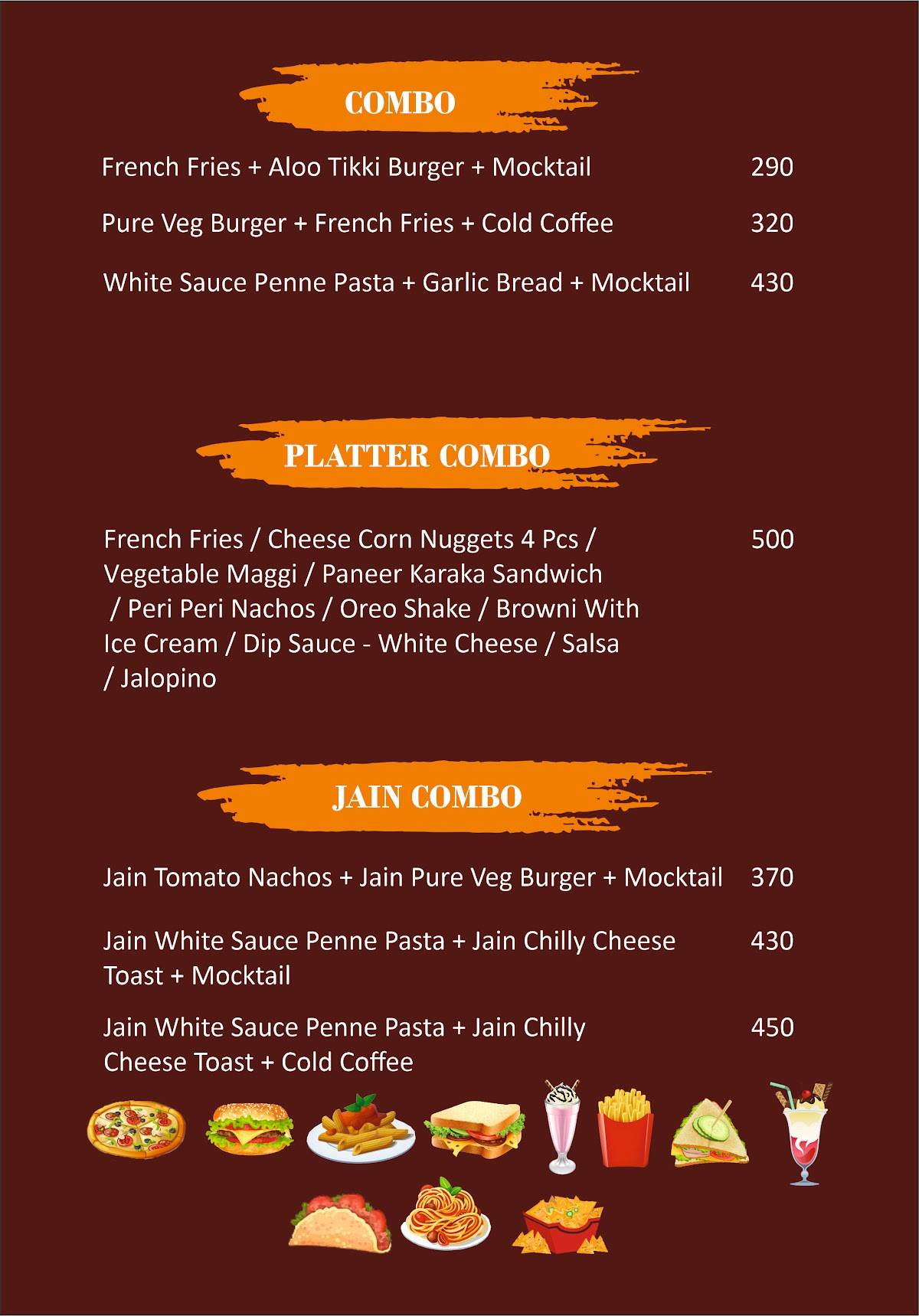 Just Bake Cake Shop & Coffee House Kolhapur menu