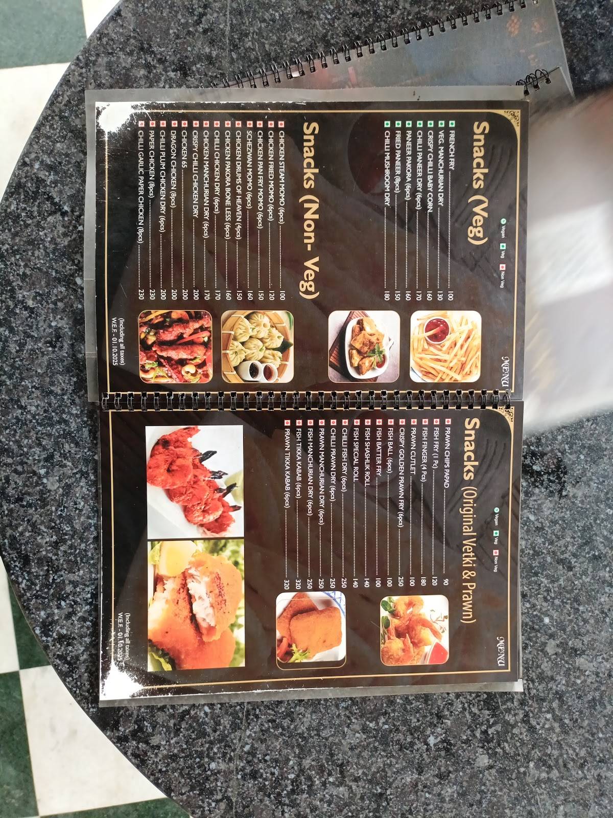 Benfish Garden Cafe menu
