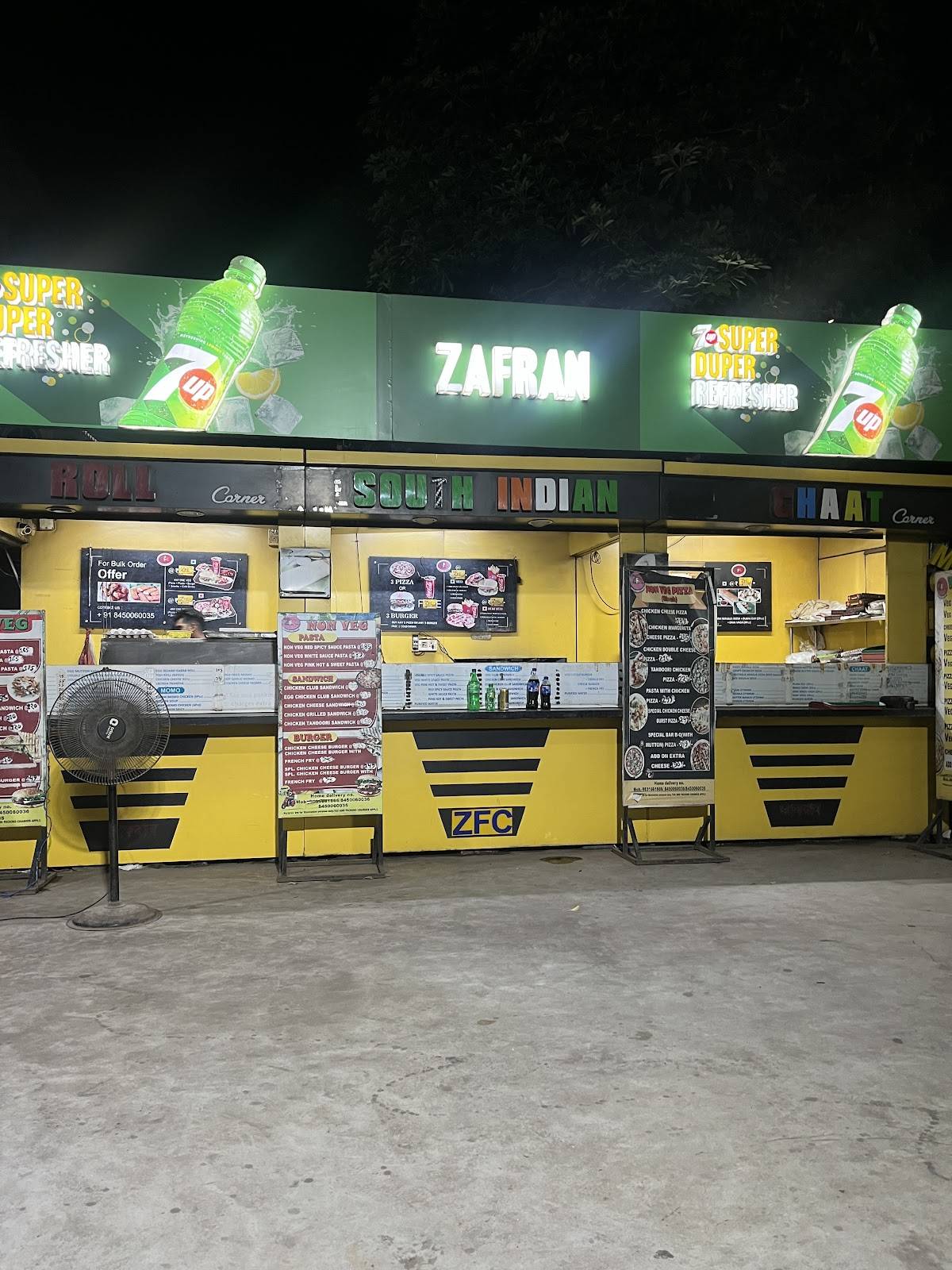 Zafran Restaurant menu