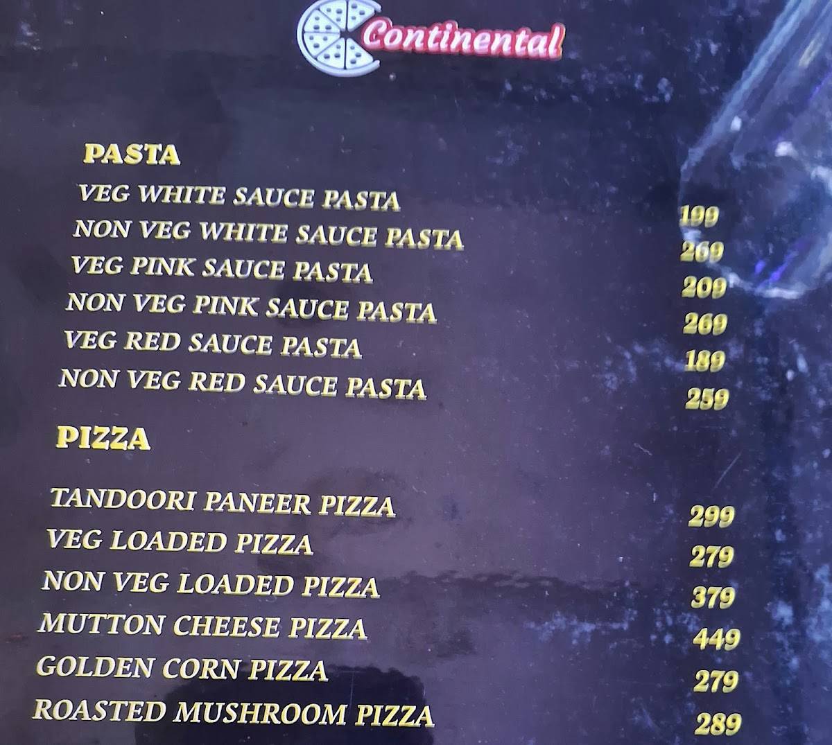Zafran Restaurant menu