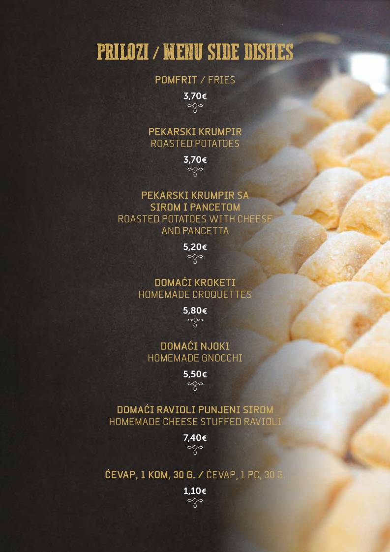 Menu di Konoba Kamen Zadar 2012 