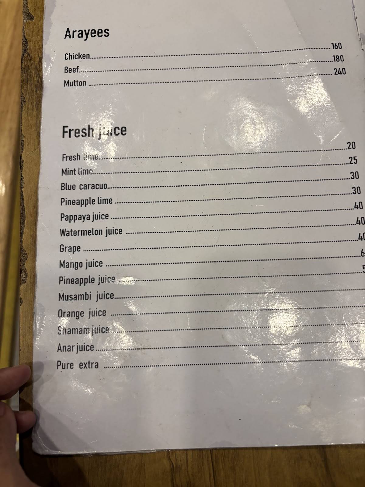 DILLI KABAB menu