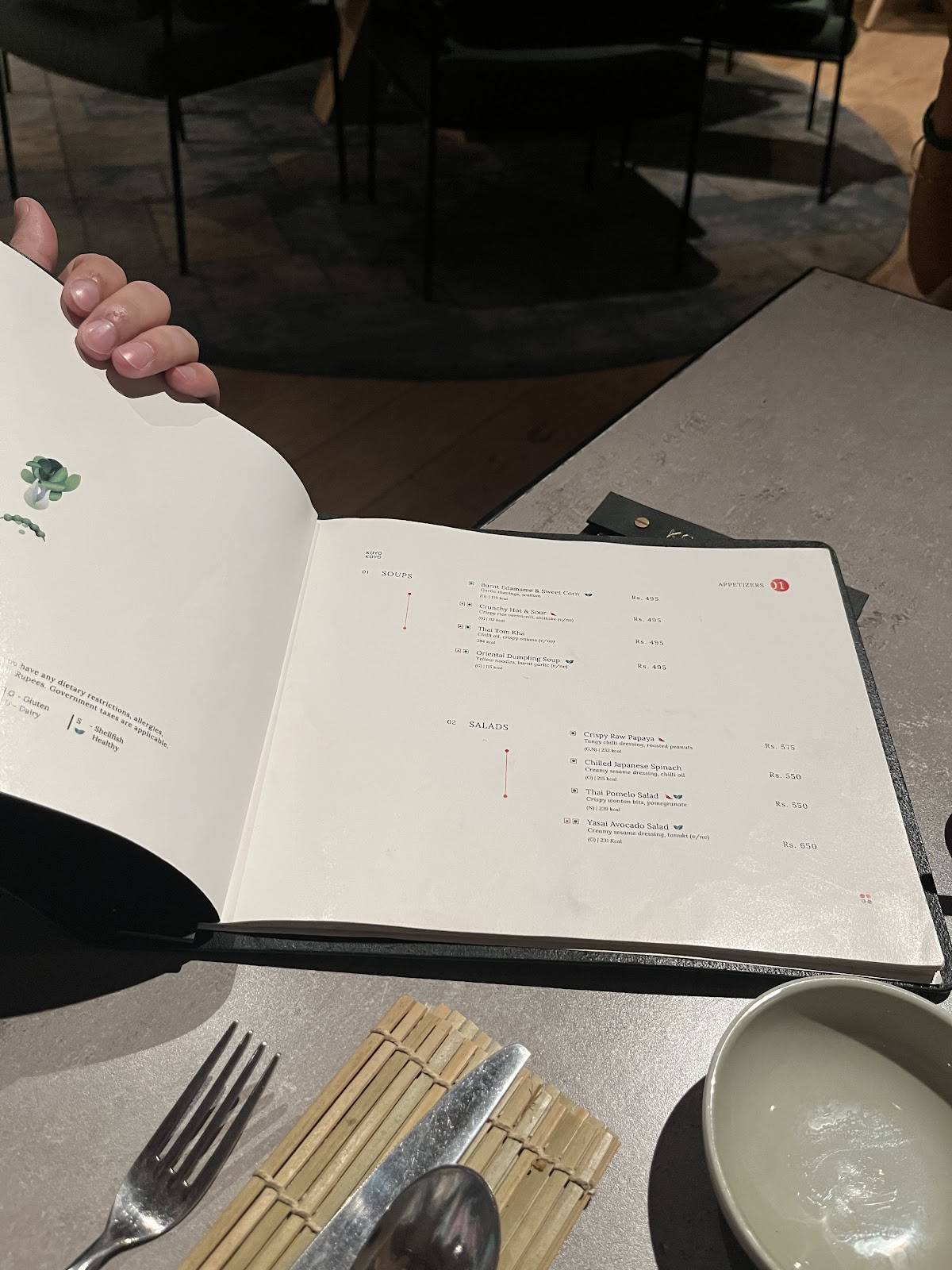 Koyo Koyo Restaurant menu
