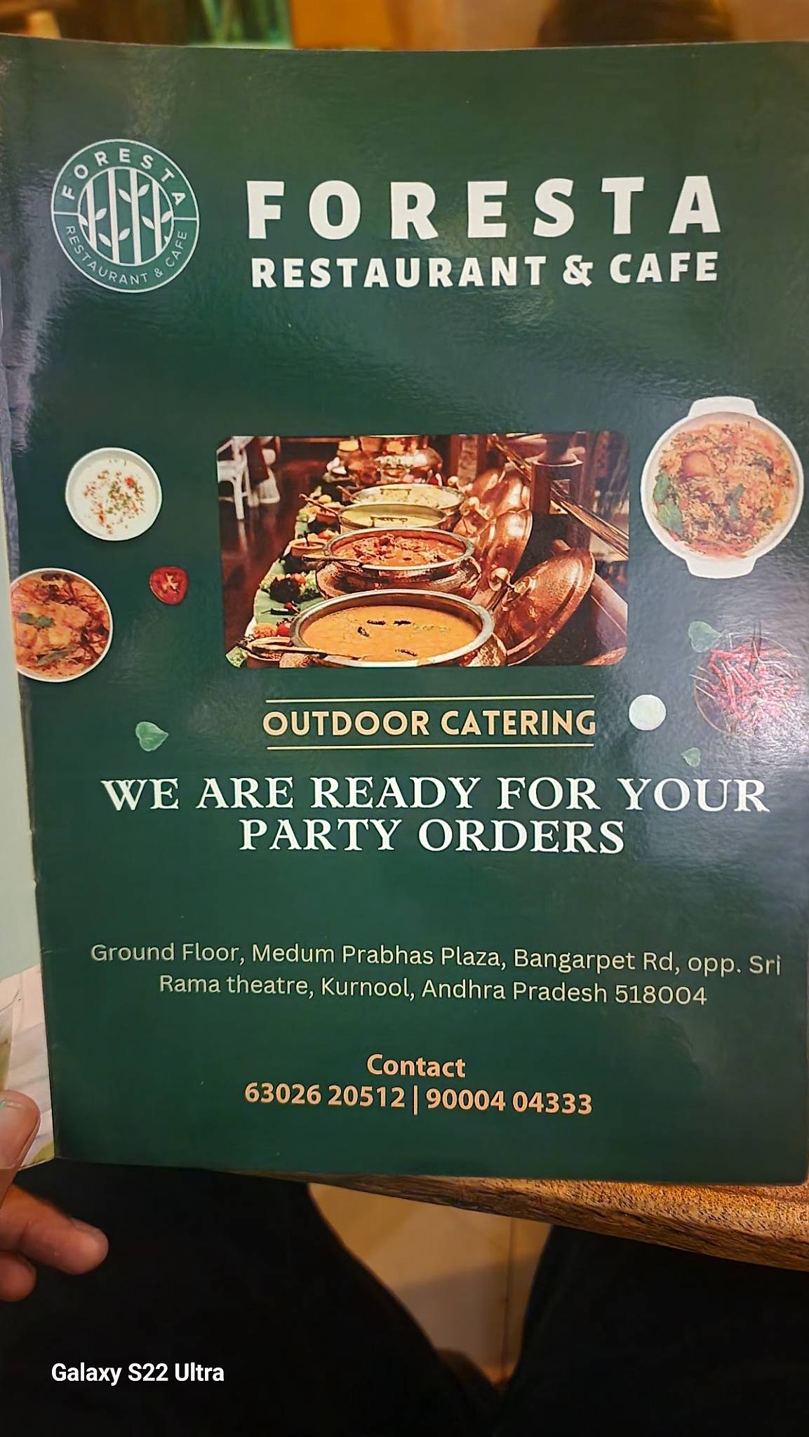 Foresta ( cafe and restaurant ) menu