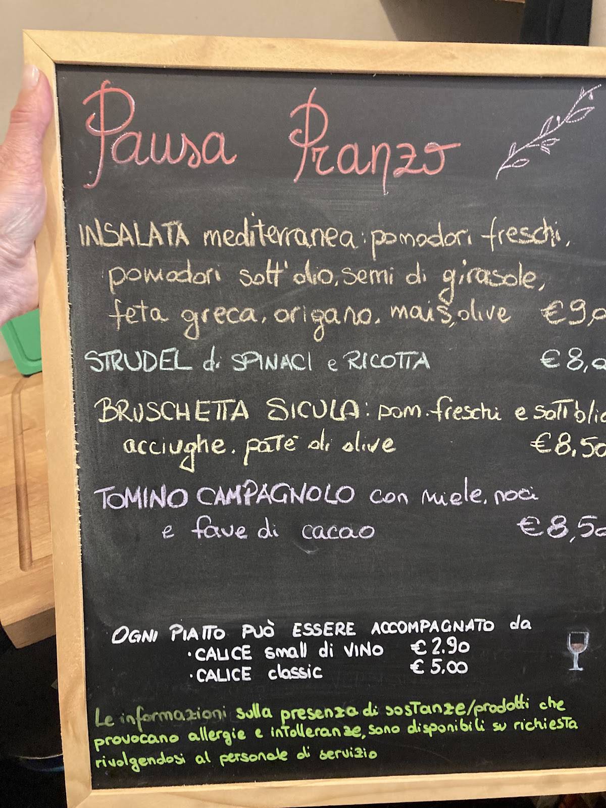 Menu di L'evo Di Eva 