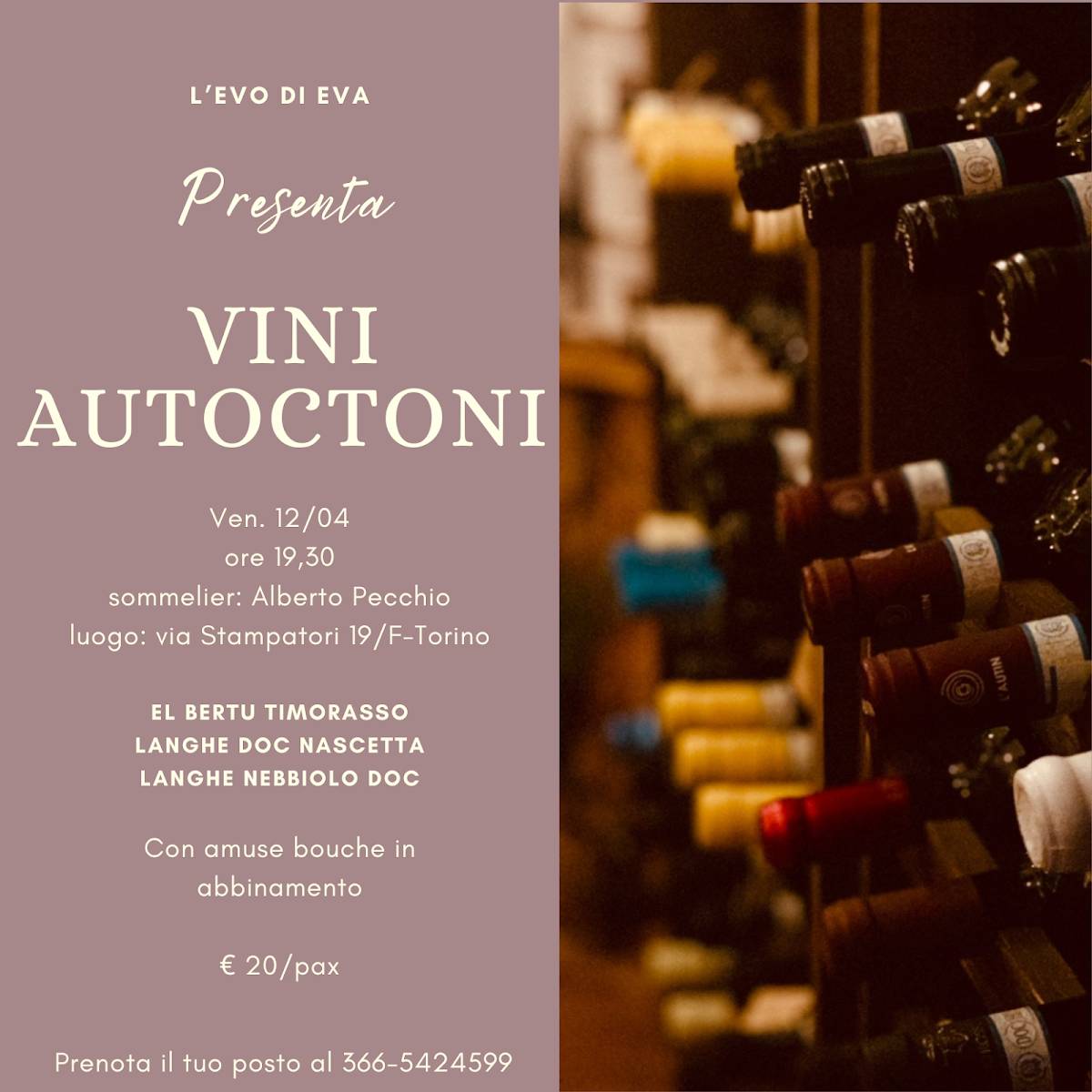 Menu di L'evo Di Eva 