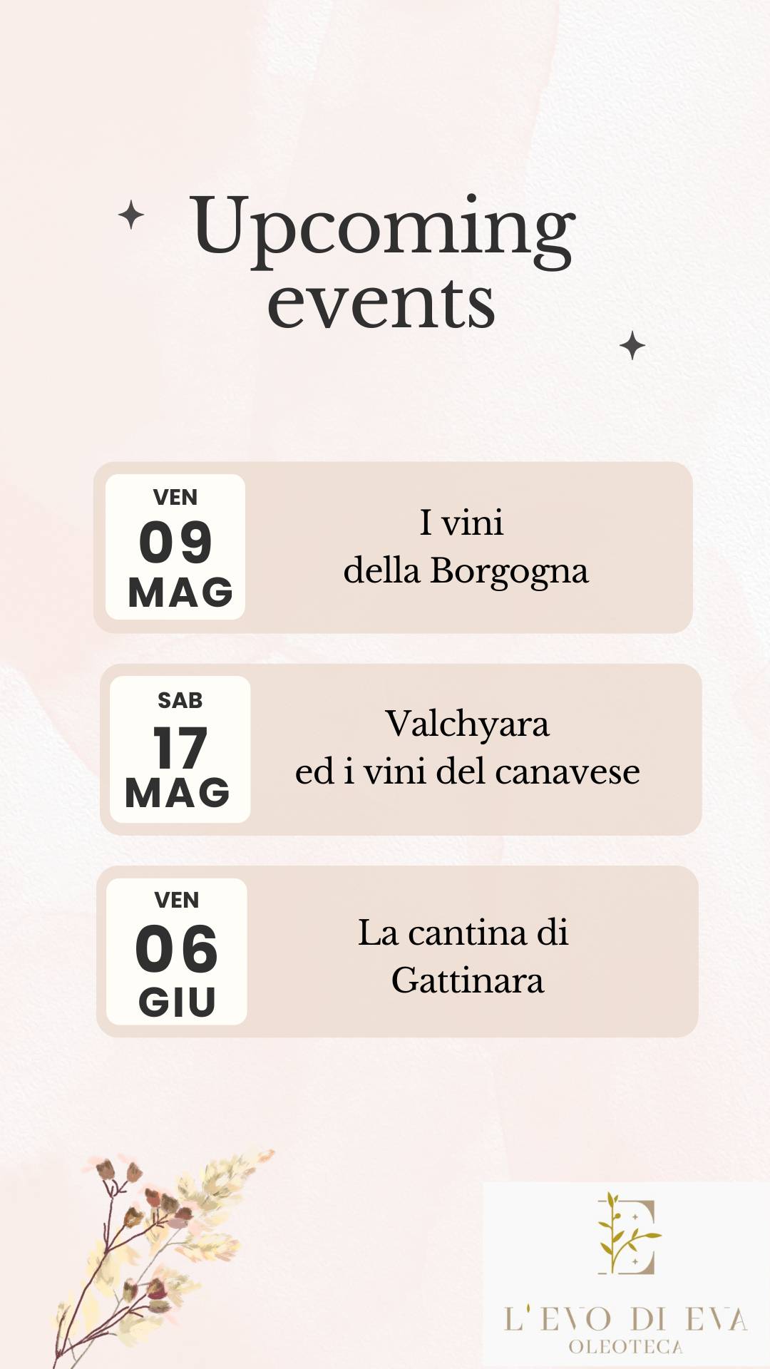 Menu di L'evo Di Eva 