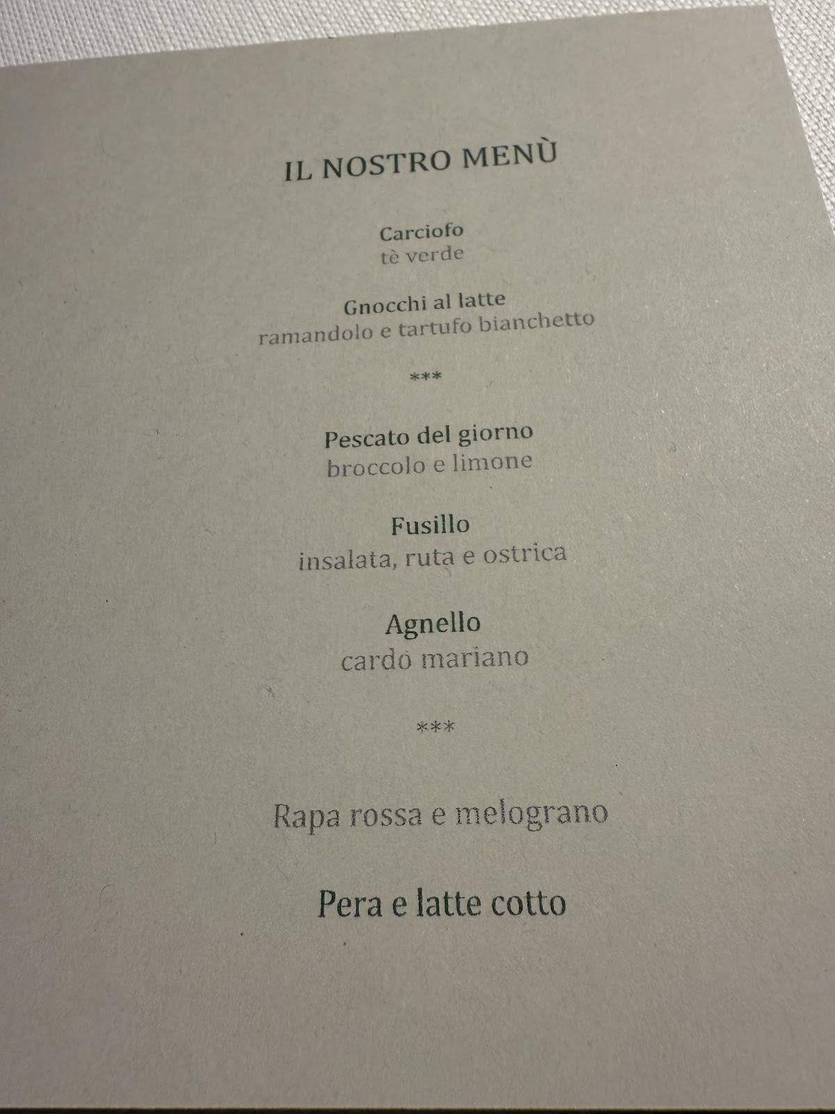 Menu di L'Argine a Vencò 