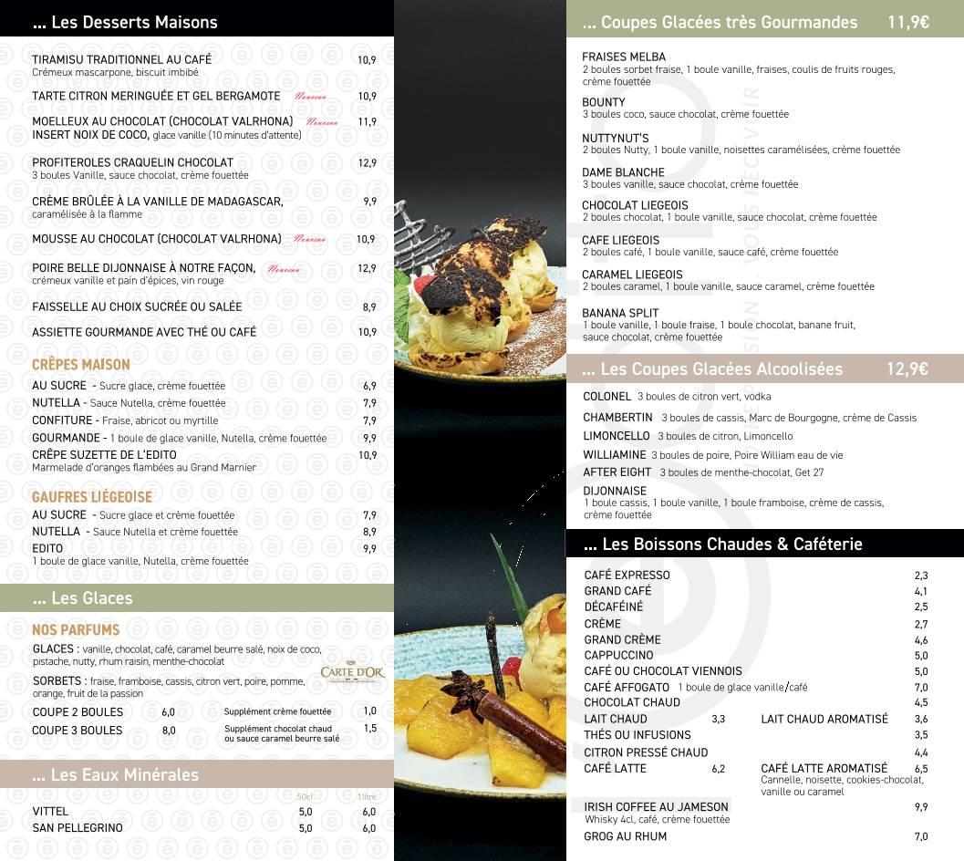 Menu de L'Edito Dijon