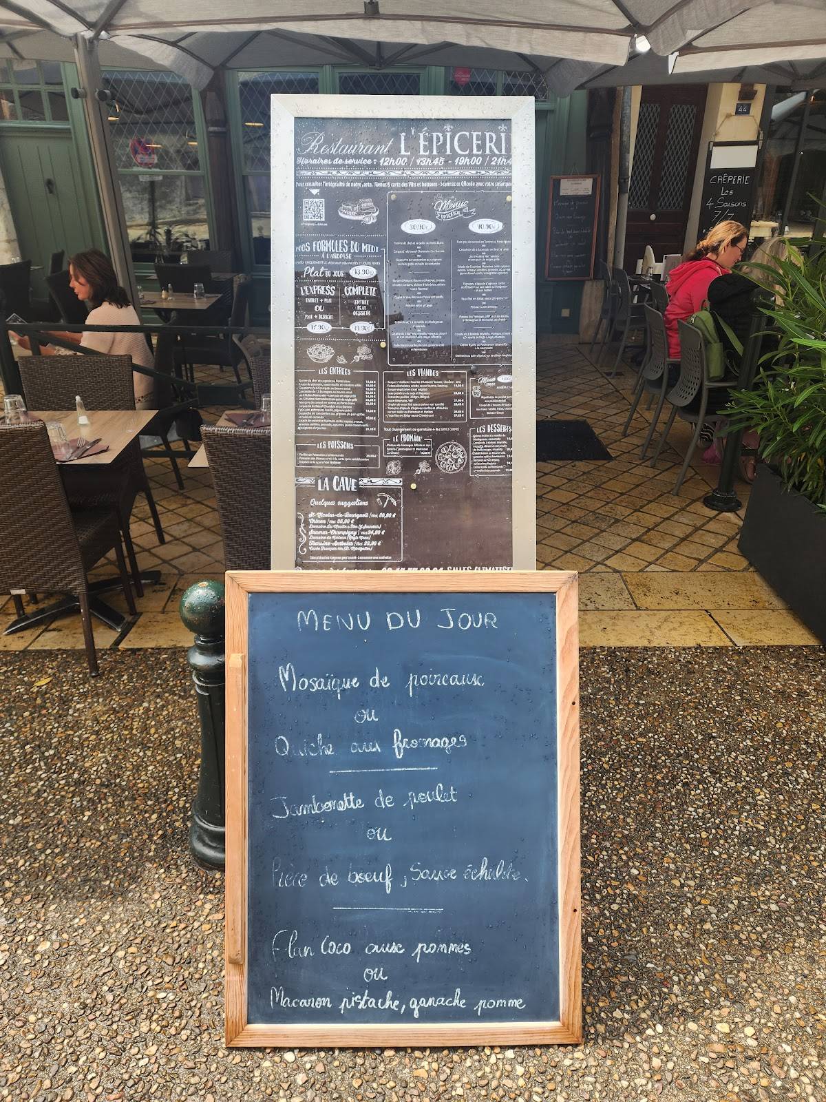 Menu de Restaurant l Epicerie