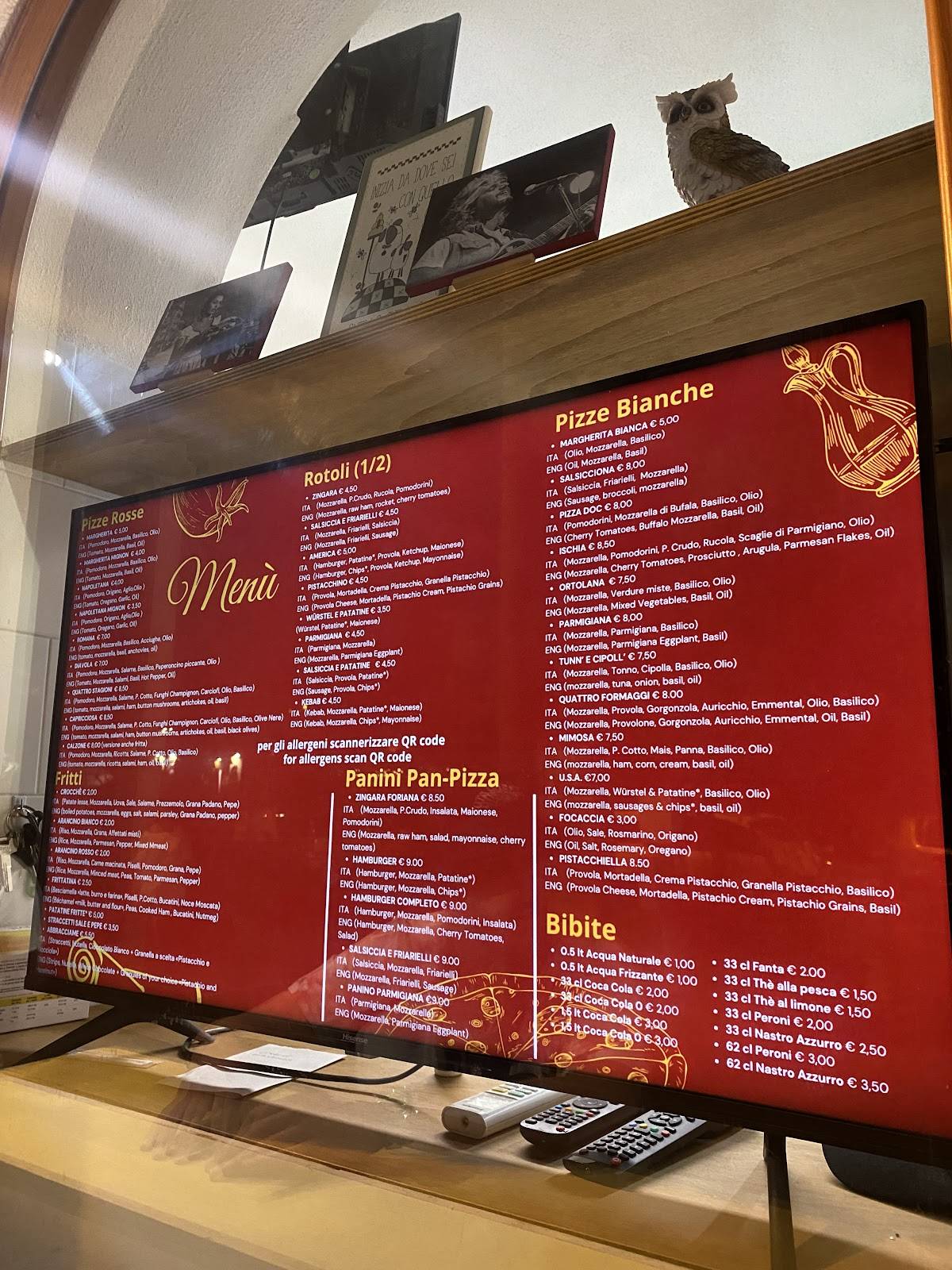 Menu di L'Oro di Napoli 
