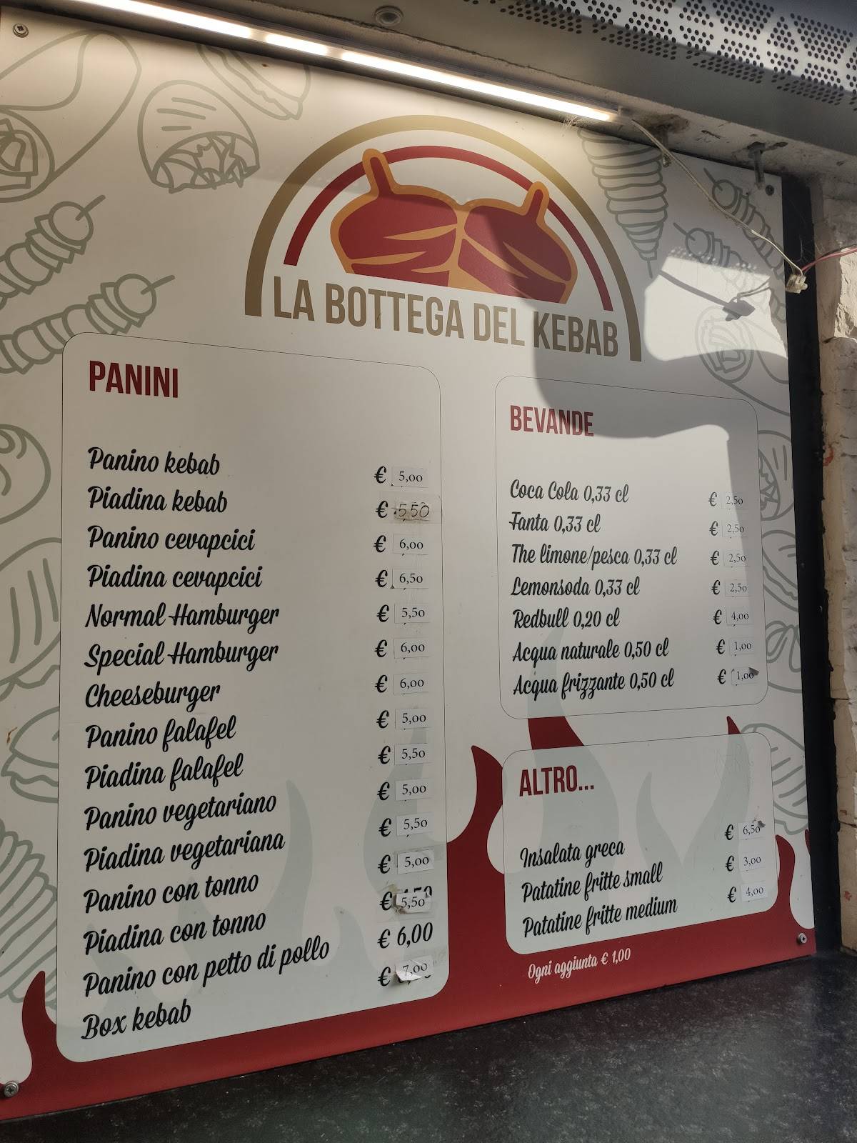 Menu di La Bottega del Kebab 