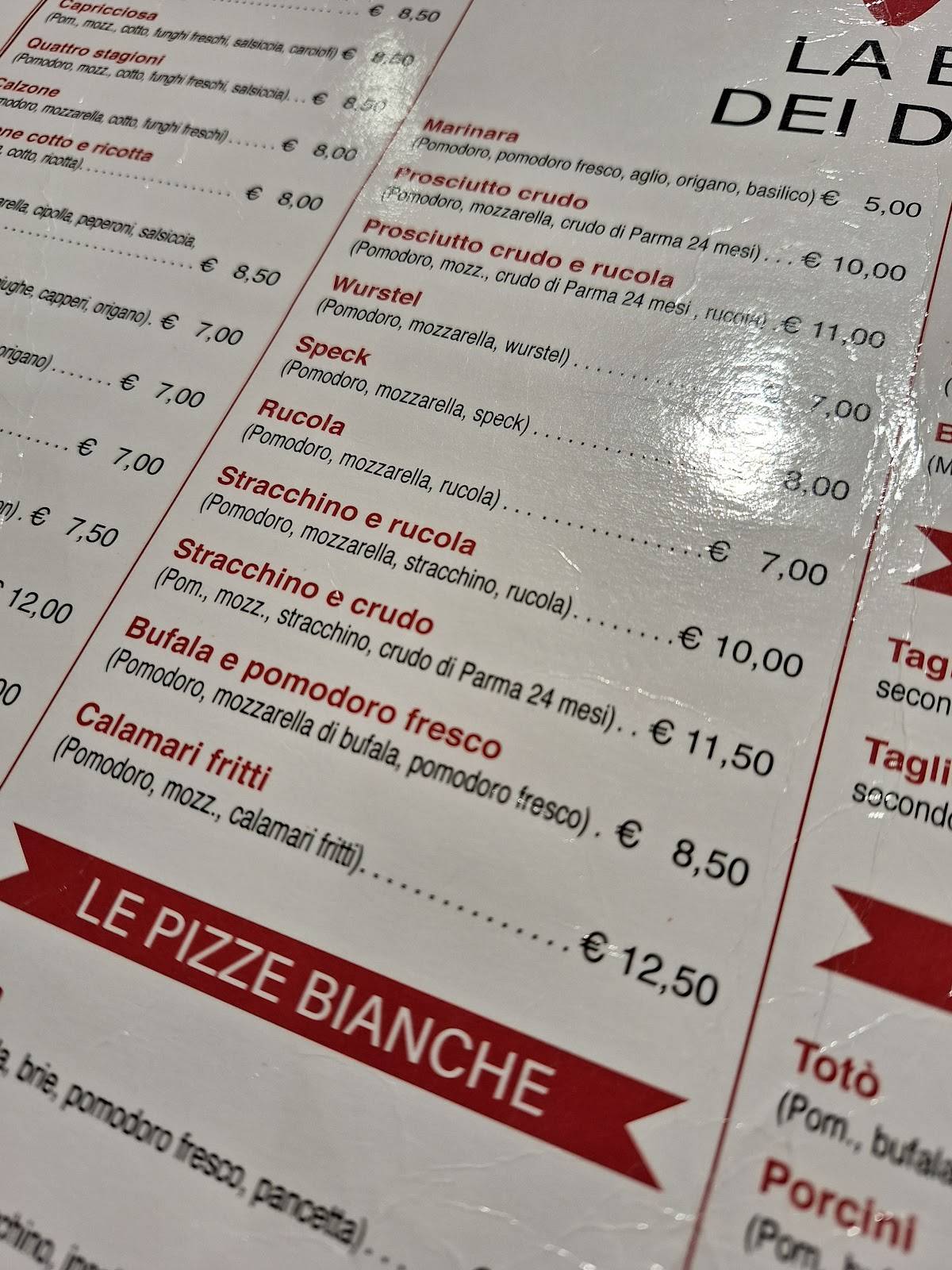 Menu di La Buca dei Diavoli (Fidenza) 