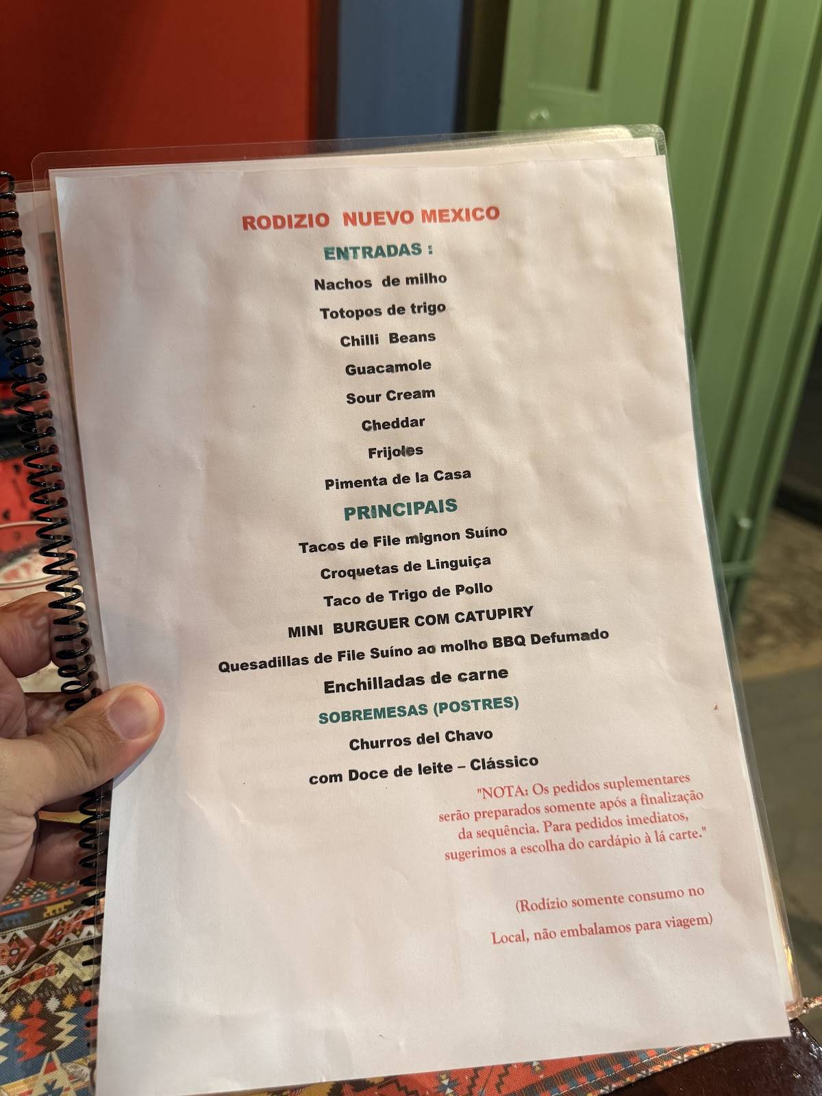 La Casa Mexicana cardápio