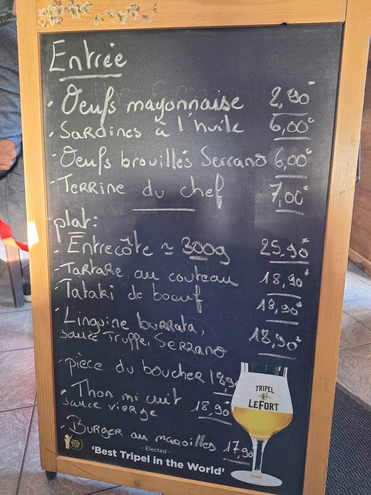Menu de La Croisade