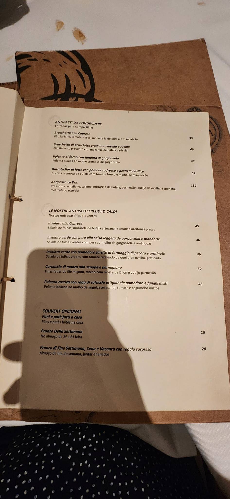 La Doc Gastronomia cardápio
