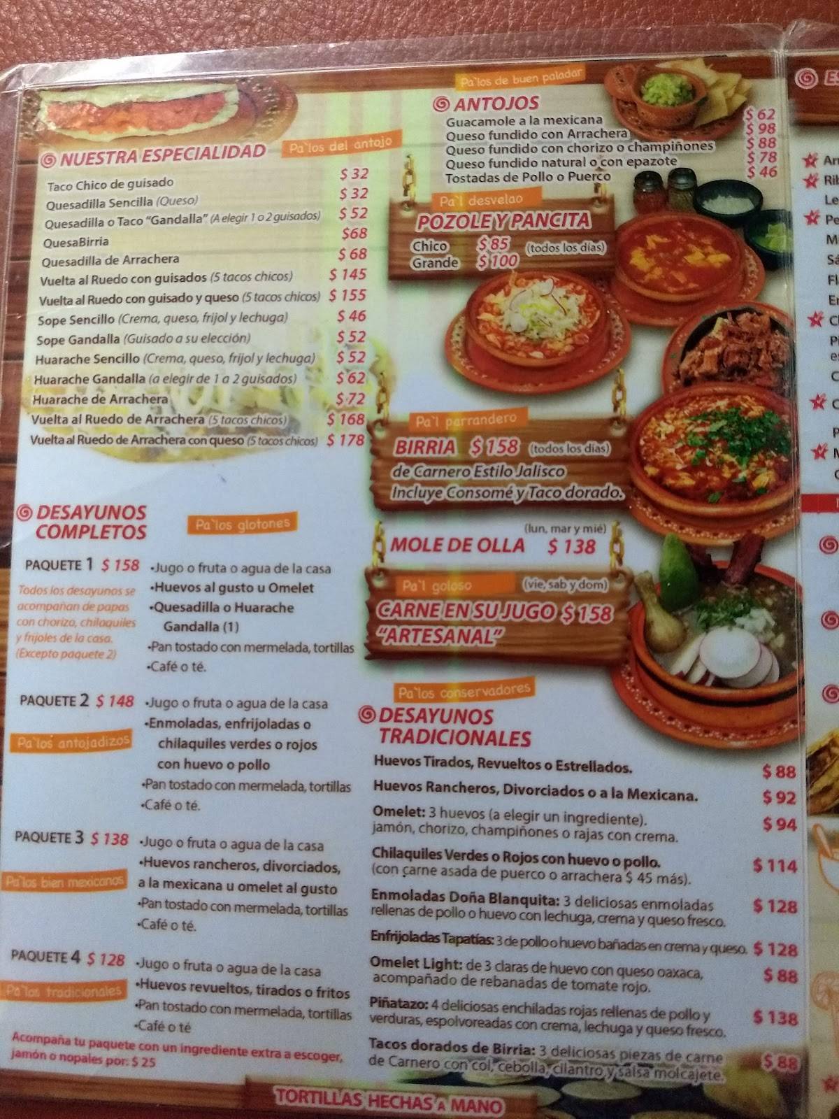 Carta de Restaurante La Fonda de las Piñatas, Cancún, 46