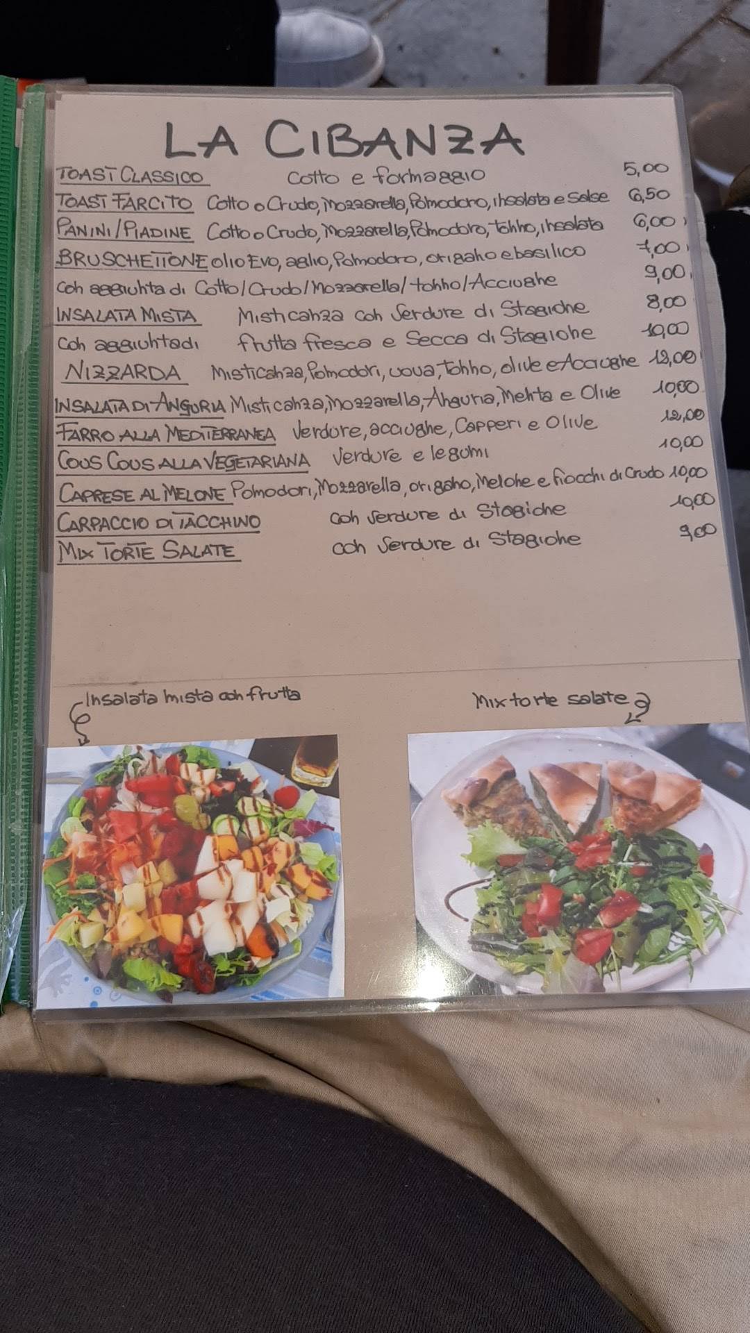 Menu di La Frutteria 