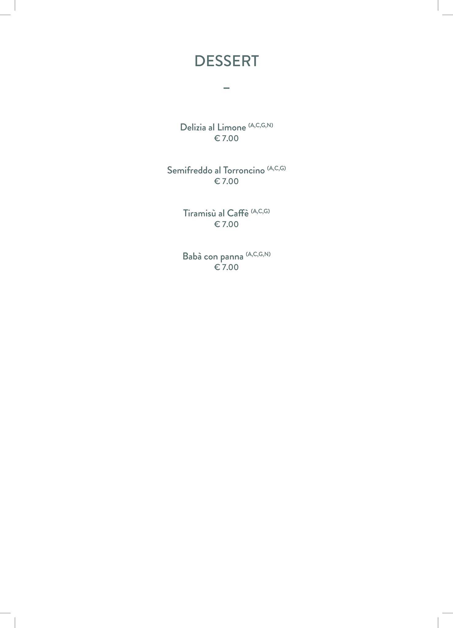 Menu di Ristorante La Limonaia 