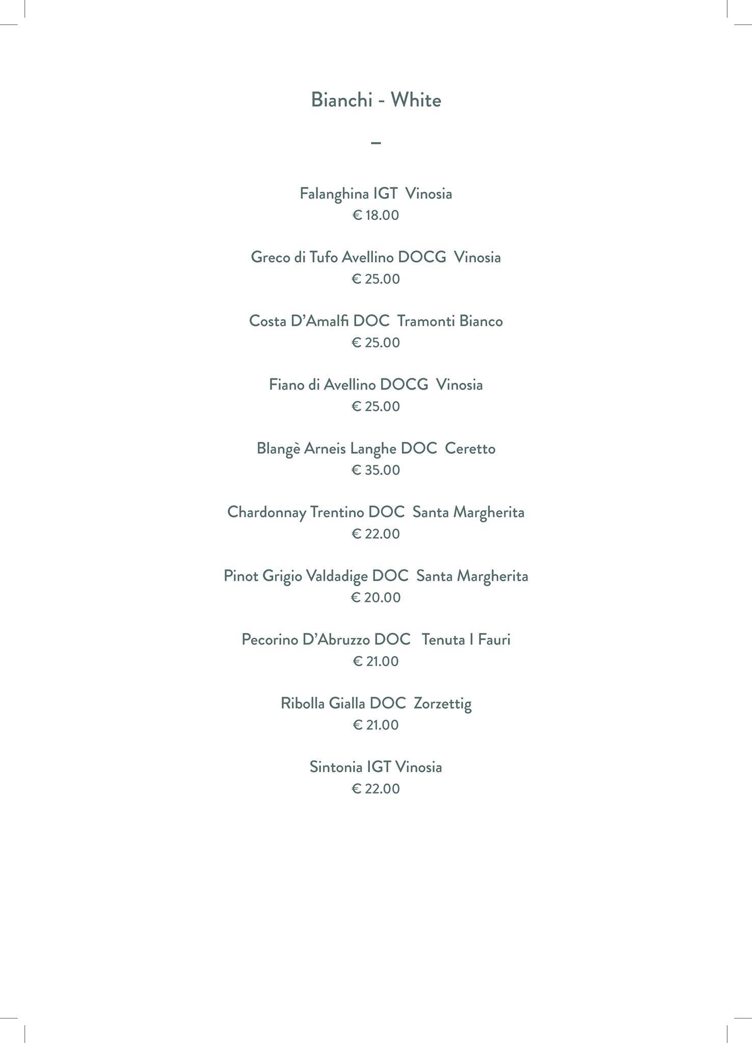 Menu di Ristorante La Limonaia 