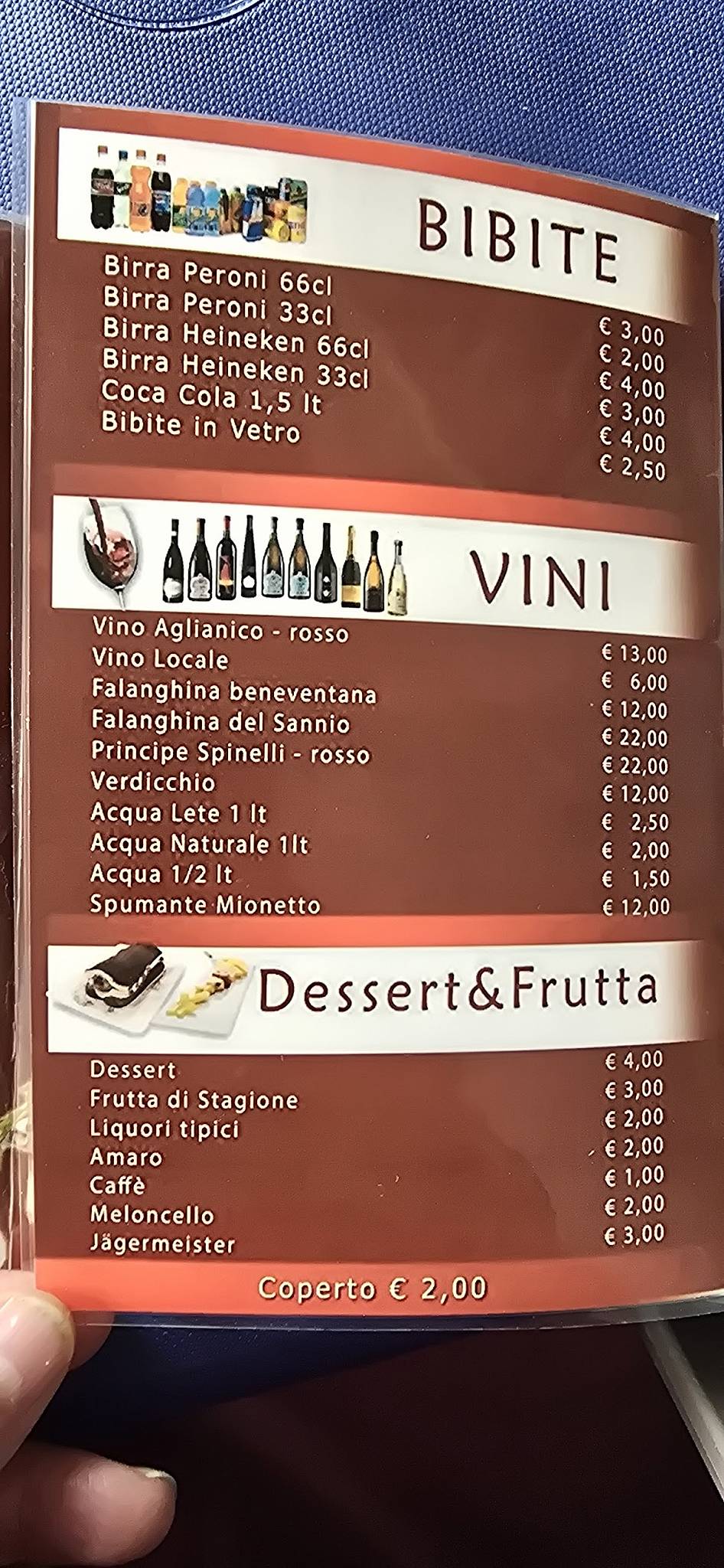 Menu di La Locanda Di Zio Rocco 