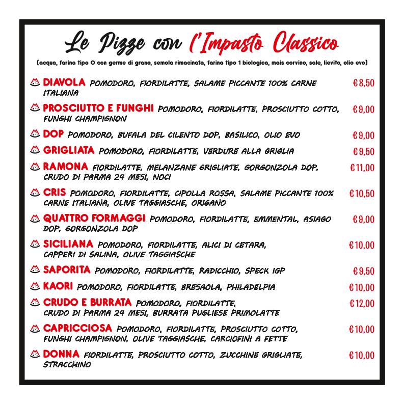 Menu di La Maddy 