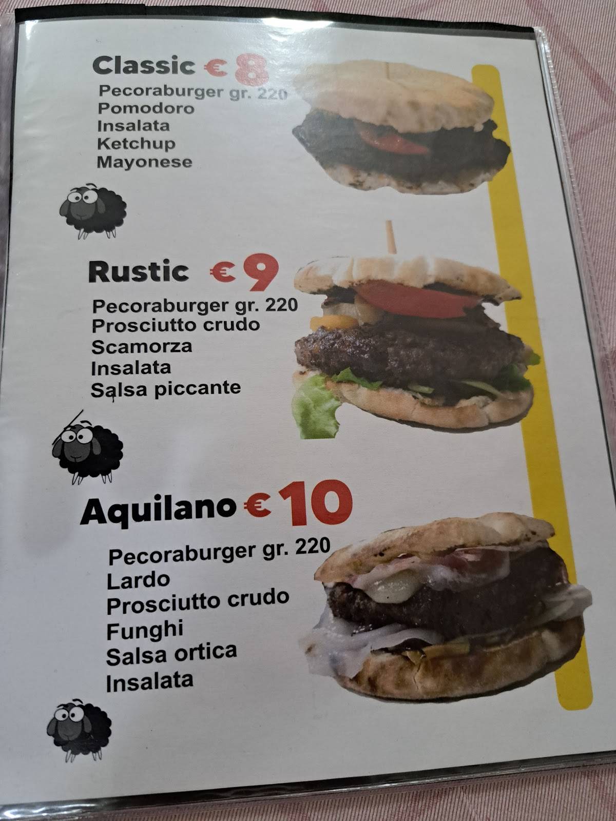 Menu di La Pecora Nera Arrosticini 