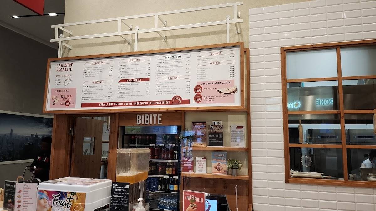 Menu di La Piadineria 