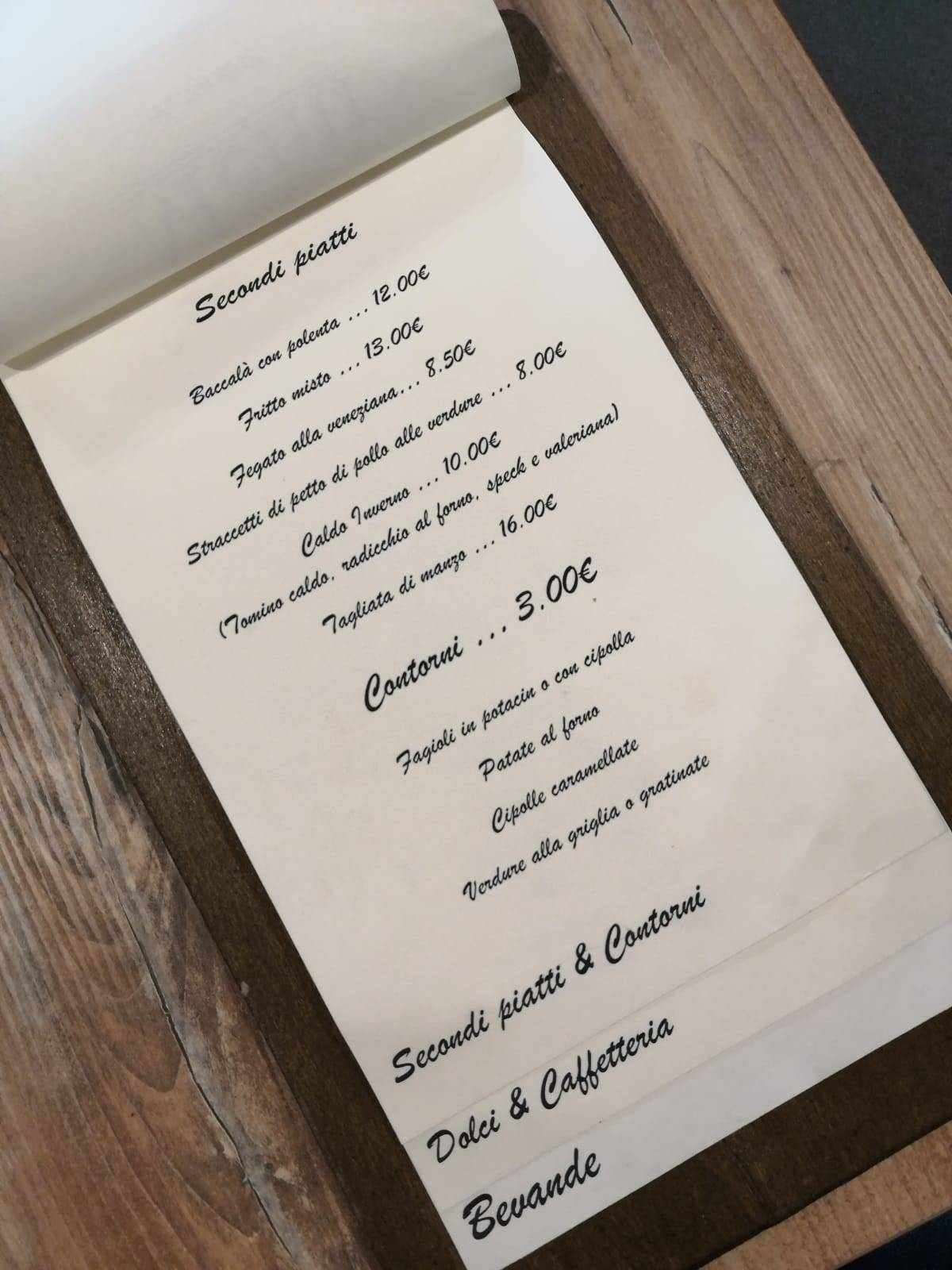 Menu di La Piccola Osteria 