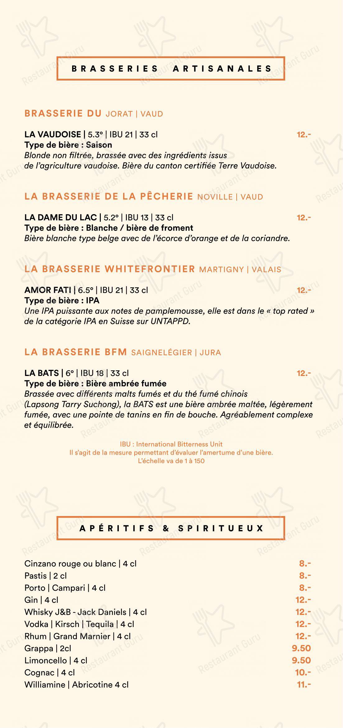 Коктейльная карта per La Rouvenettaz (Jardin d'hiver) ristorante