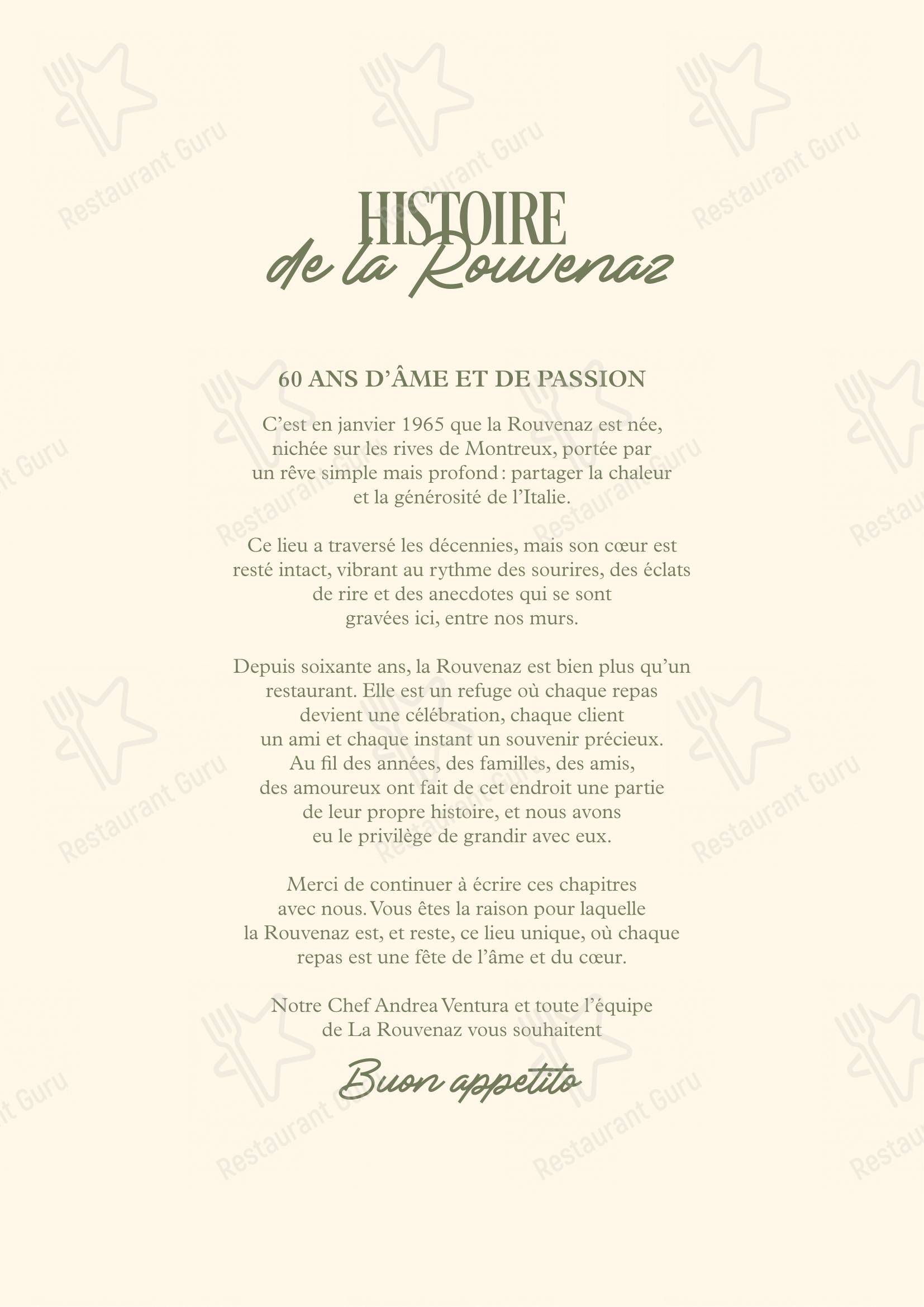 La Rouvenettaz (Jardin d'hiver) in Montreux - Menu bar