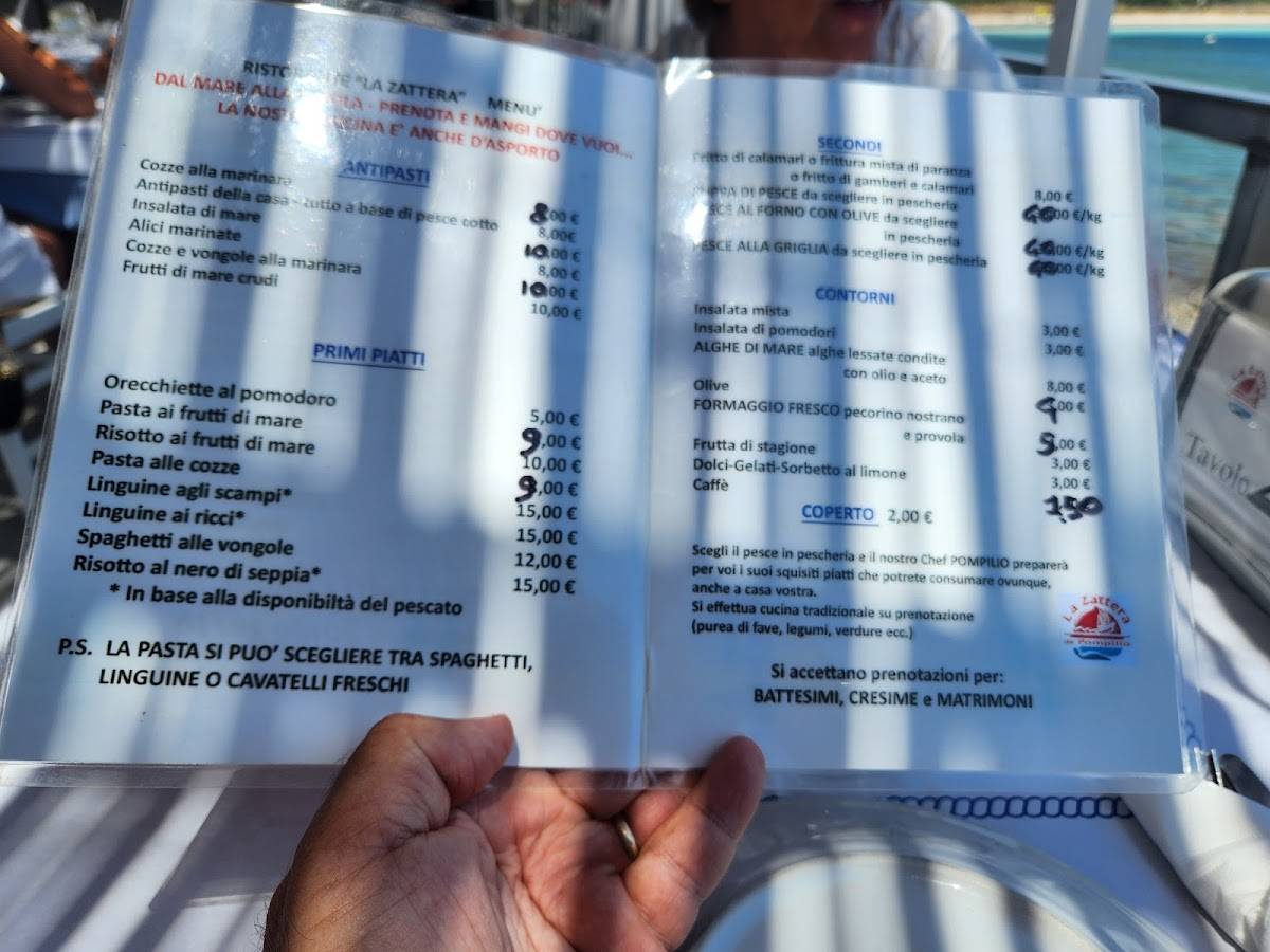Menu di La Zattera Da Pompilio 