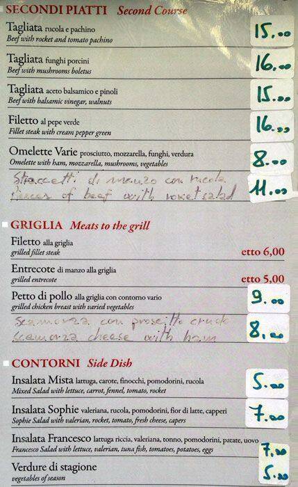 Menu di LA PIZZERIA 