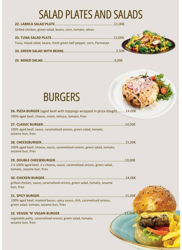 Menu di Labrca PIZZA & GRILL 